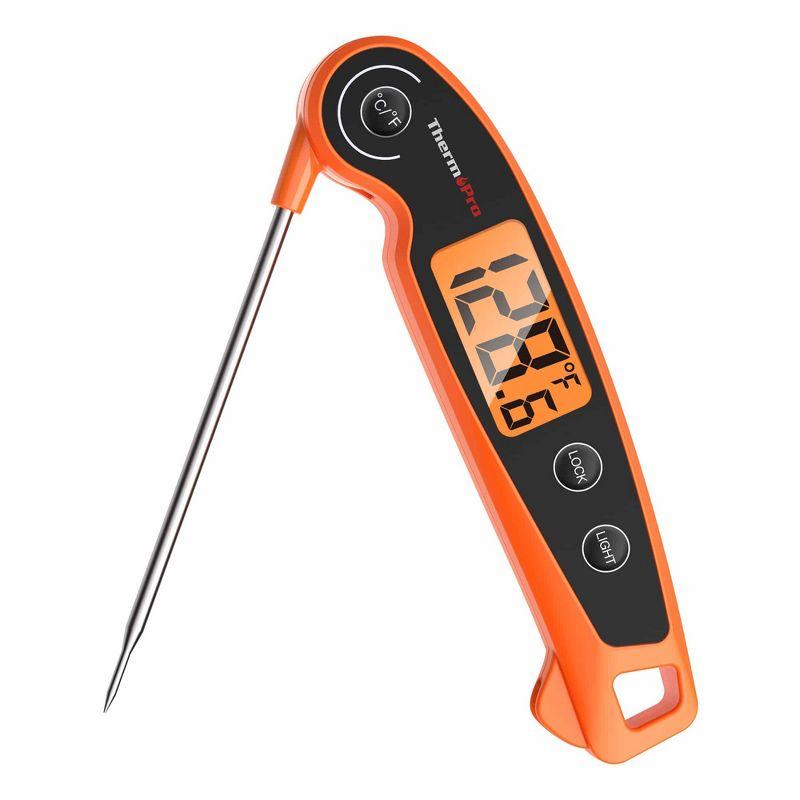 ThermoPro TP605W Waterproof Digital Instant Read Meat Thermometer Food Candy Cooking Kitchen Thermometer with Magnet and Backlight