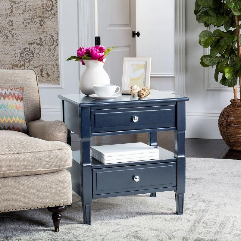 Jenson Side Table - Navy - Safavieh.
