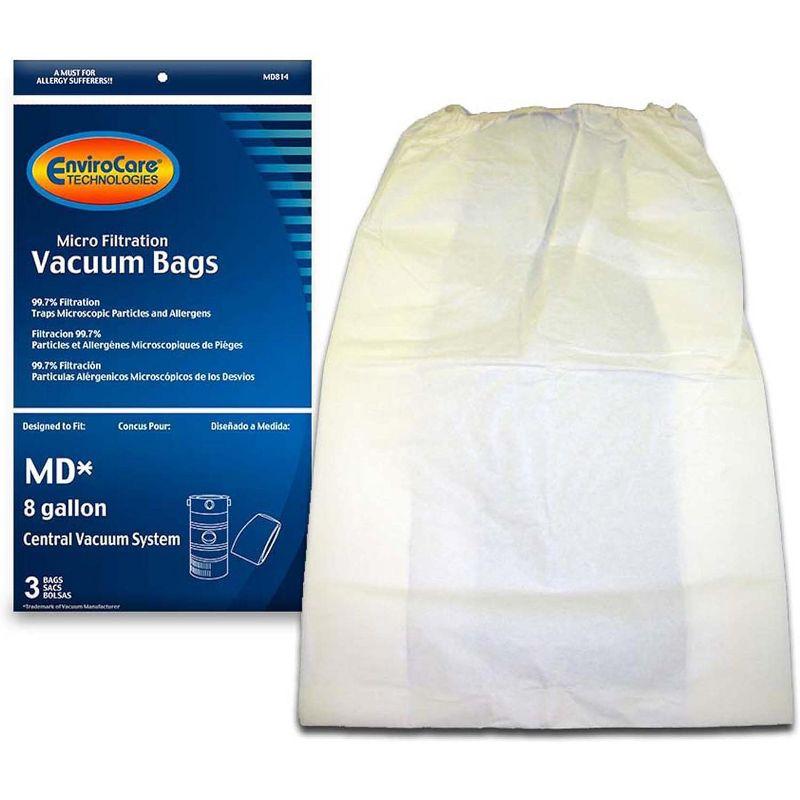 MD Modern Day 8 gallon 720H-5, 720-5 Allergen Style Central Vacuum System Bag Flomaster 3Pk