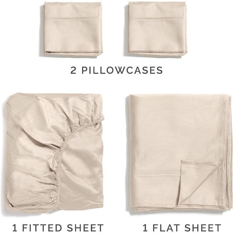 CGK Linens 4 Piece 100% Cotton 400 Thread Count Hotel Quality Bed Sheet Set