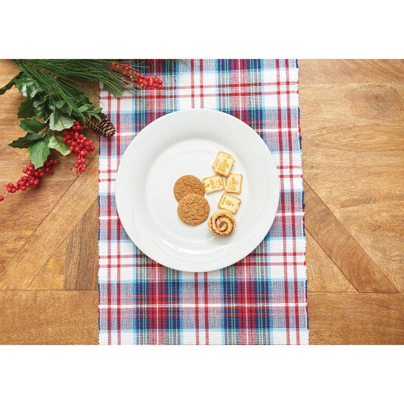 C&F Home Morris Plaid Red and Green Woven Table Runner