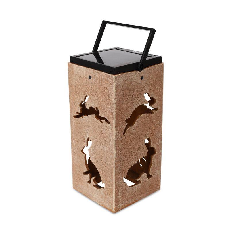 Techko Solar Themed Silhouette Indoor/Outdoor Garden Décor Lantern