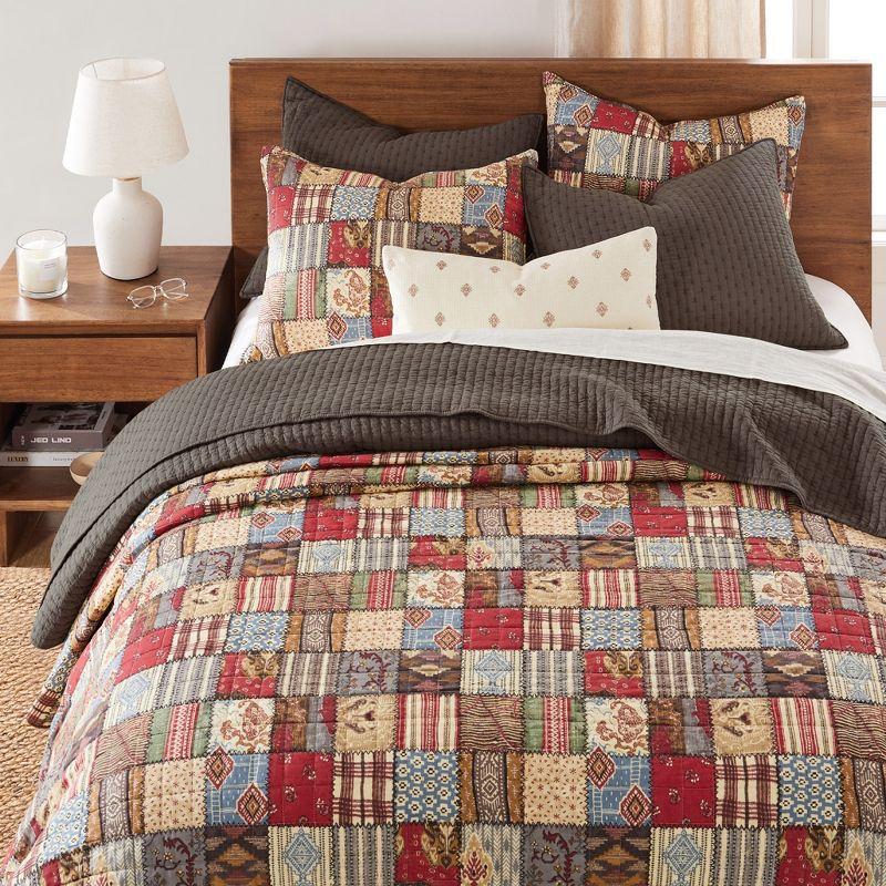 Cross Stitch Cocoa Full/Queen Quilt Set - Levtex Home