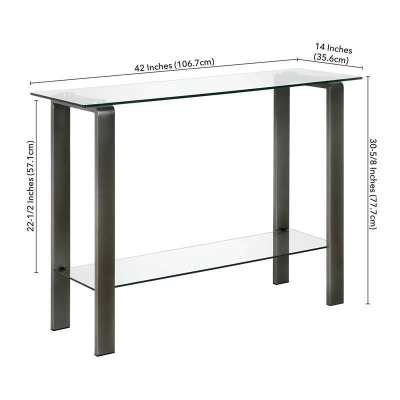 Gunmetal Gray Console Table - Henn&Hart