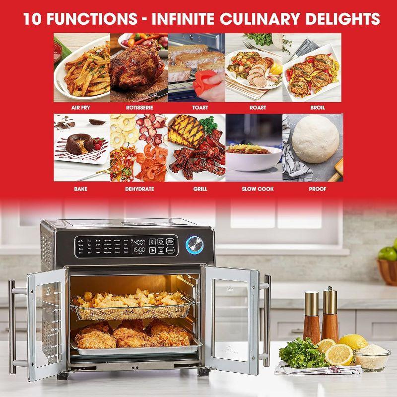 Emeril Lagasse Extra Large French Door Air Fryer Toaster Oven Combo, 25 Cooking Functions and Digital Controls, 7 Accessories Included, Stainless Steel Finish, 26QT Capacity & Reviews | Wayfair