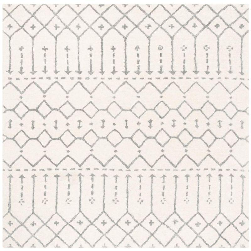 Himalaya HIM903 Handmade Area Rug - 6'x6' - Ivory/Grey - Safavieh