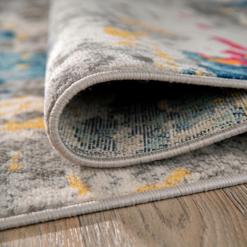 Abstract Charm 5' x 7' Multicolor Easy-Care Synthetic Area Rug