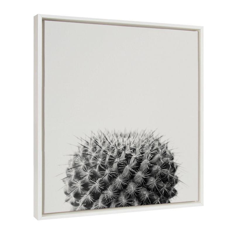 22" x 22" Sylvie Haze Succulent Cactus Short Framed Wall Canvas by The Creative Bunch Studio - Kate & Laurel All Things Decor