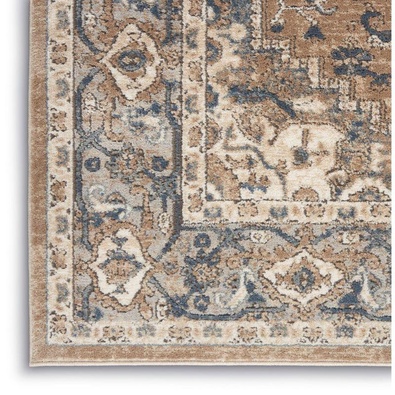 Nourison Concerto Center Medallion Indoor Rug Beige Grey 3'9" x 5'9"