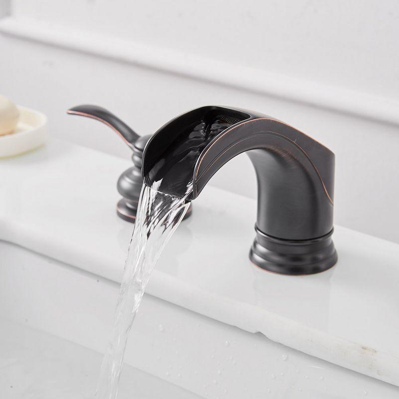 BWE 8 in. Waterfall Widespread 2-Handle Bathroom Faucet