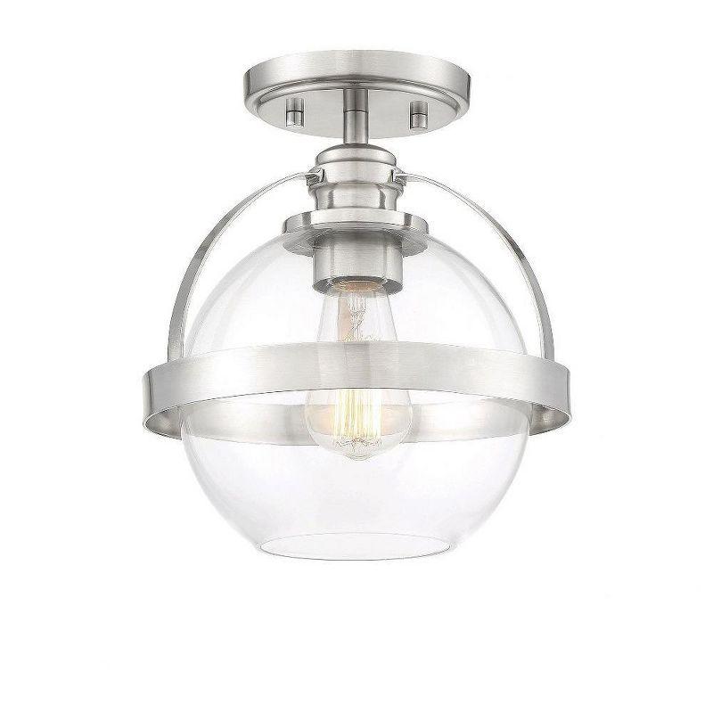 Longmeadow Glass Semi Flush Mount