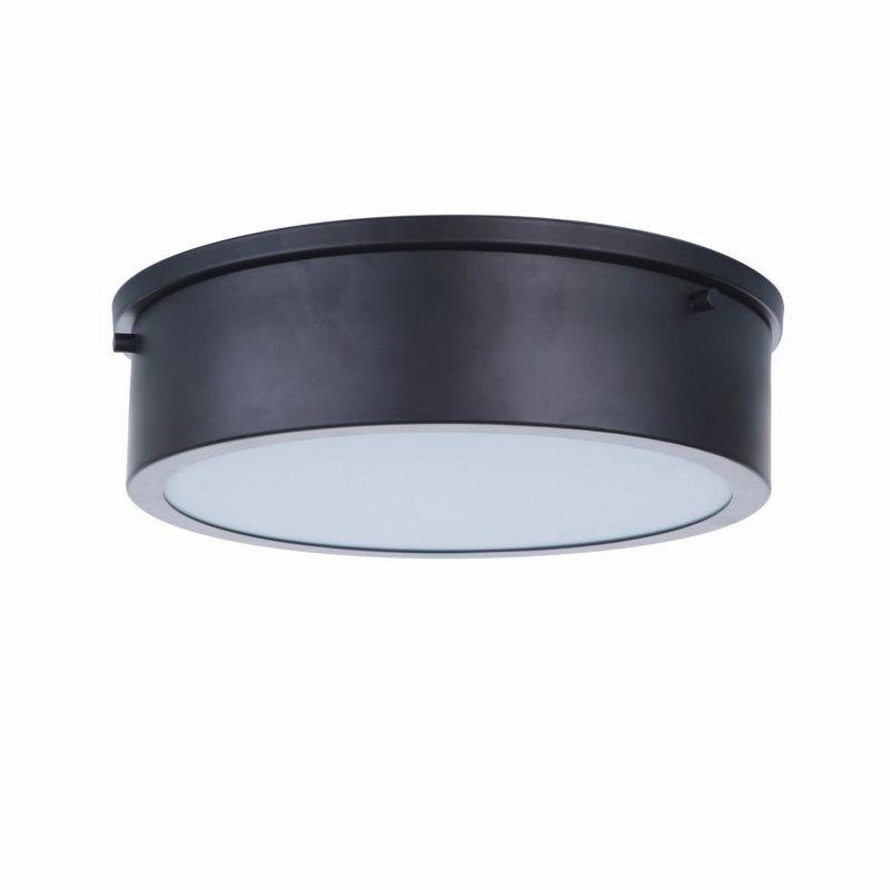 Flat Black Frosted Acrylic LED Flush Mount Light