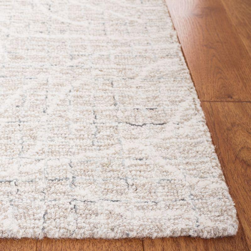 Ivory Elegance 4' x 6' Hand-Tufted Wool Rectangular Area Rug