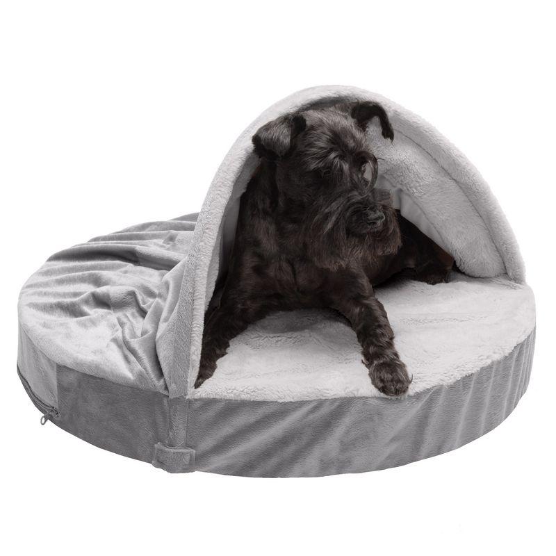 Wave Fur & Velvet Snuggery Memory Top Foam Dog Bed