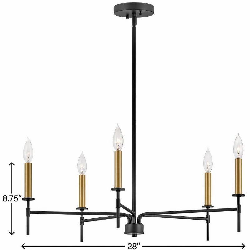 Lark Hux 5 - Light Fabric Dimmable Modern Linear Chandelier