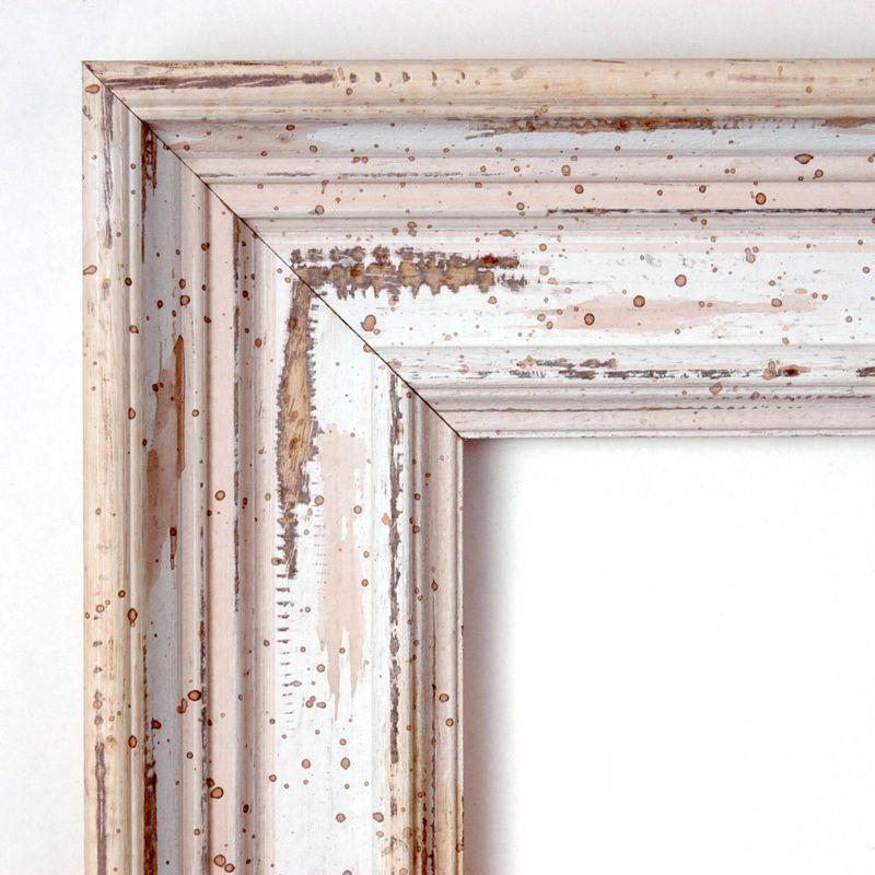 Alexandria Full Length Beveled Wall Mirror with White Wash Wood Frame