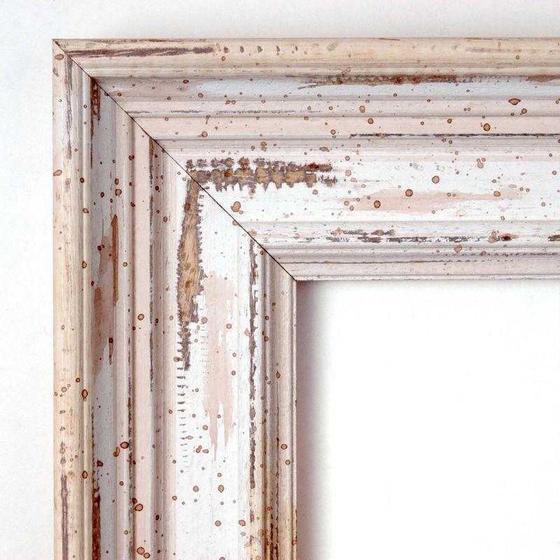 33" x 27" Alexandria White Wash Framed Wall Mirror - Amanti Art: Beveled, No Assembly Required