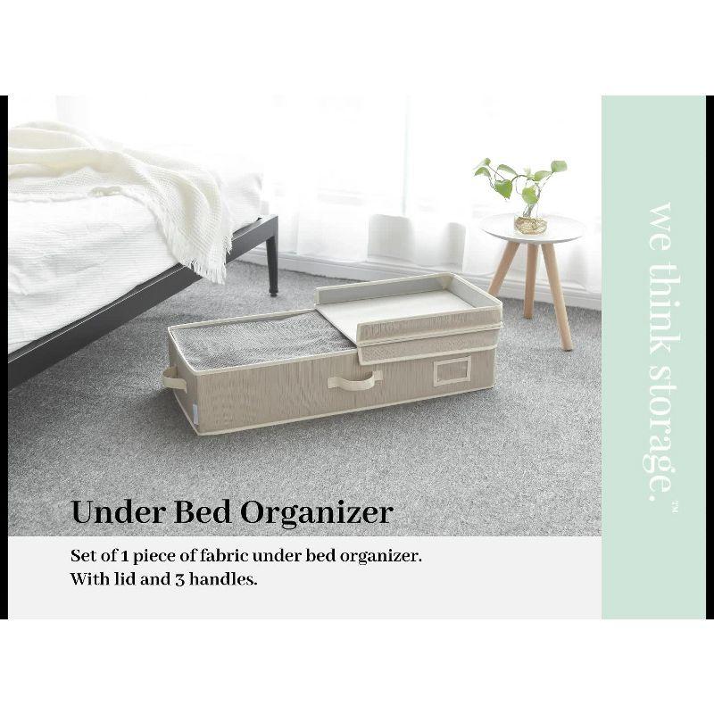 we think storage. 30" x 12" x 6.5" Foldable Under Bed Organizer with Double Folding Lid