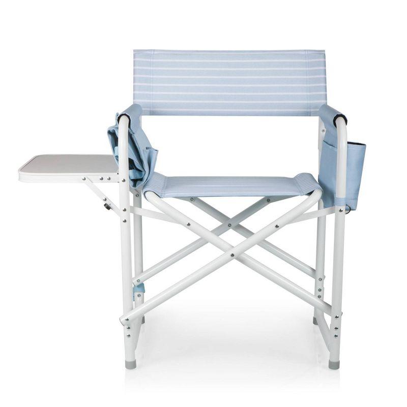 Picnic Time Outdoor Directors Chair - Mod Denim Stripes