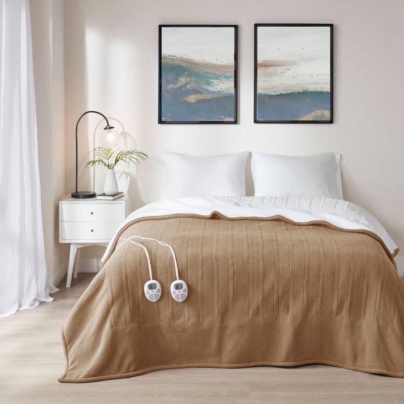 Serta Serta Fleece to Sherpa Heated Blanket