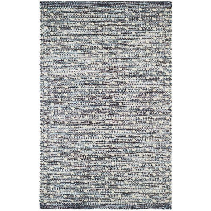 Hobnail Blue Handwoven Performance Rug