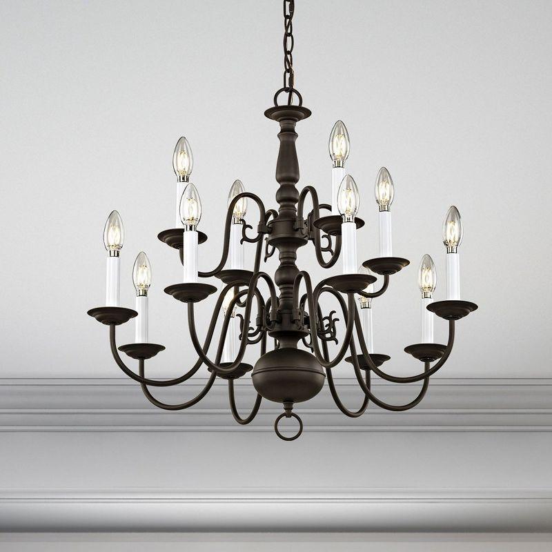 Livex Lighting Williamsburgh 12 - Light Chandelier in  Bronze