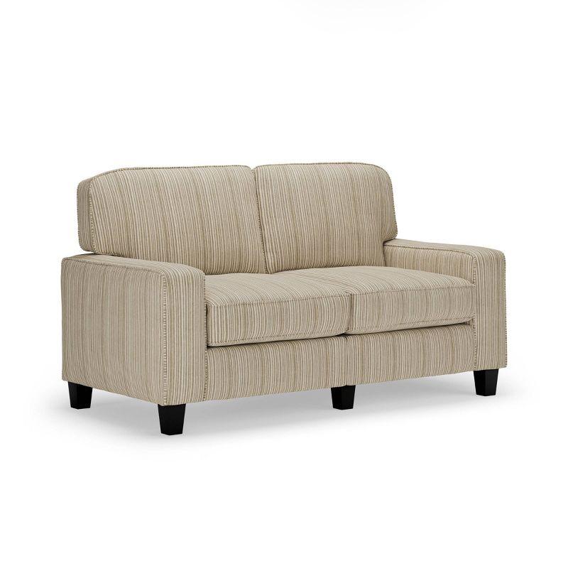 Serta Palisades 61" Track Arm Sofa, Easy Care Fabric, Soft Pillow Back, Pocket Coil Seat Cushions