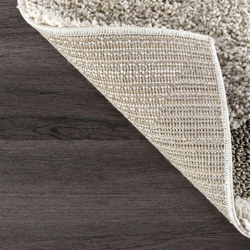 Nuloom Carolyn Abstract 8x11 Shag Indoor Area Rug for Living Room Bedroom Dining Room Nursery, Cream/Beige