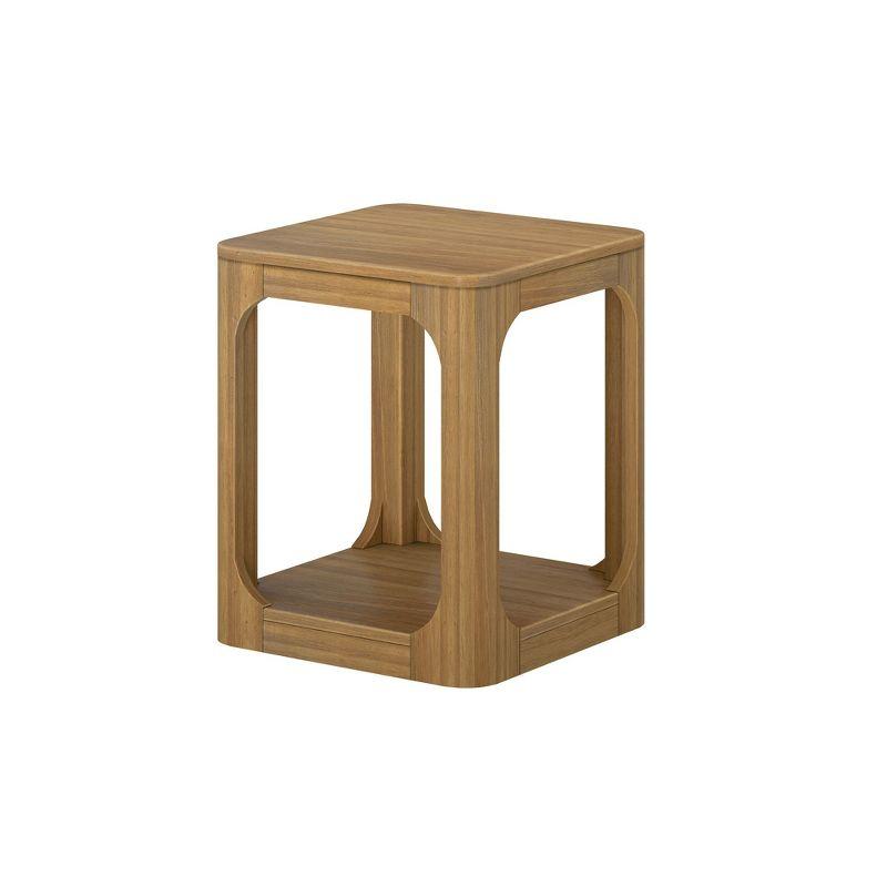 Plank+Beam Square Side Table with Shelf, Side Table for Living Room, End Table with Storage, 20"