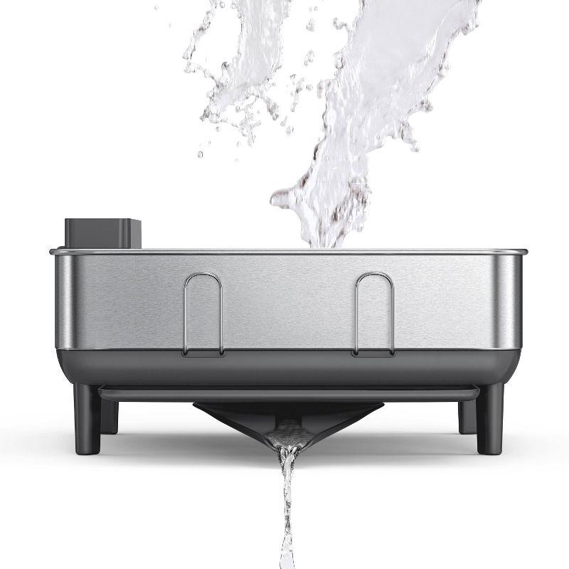 Simplehuman Compact Dish Drying Rack, Brushed Stainless Steel Frame