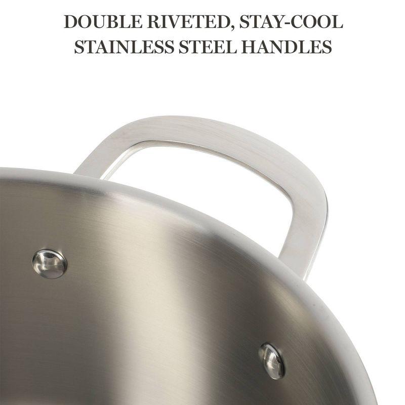 Martha Stewart 5 Quarts qt. Non-Stick Stainless Steel Round Dutch Oven