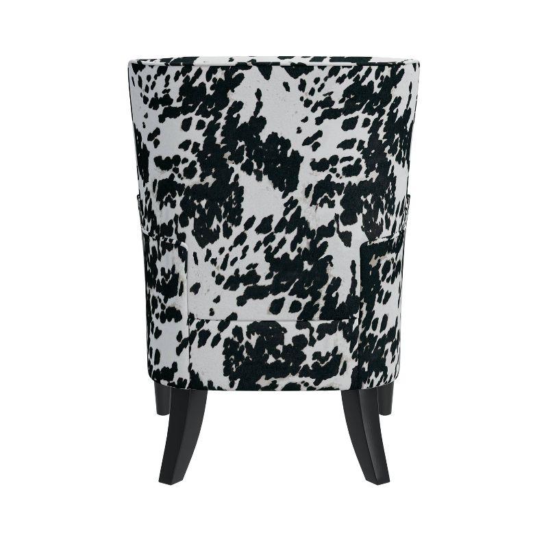 Handy Living Dakotah Flared Cow Print Armchair