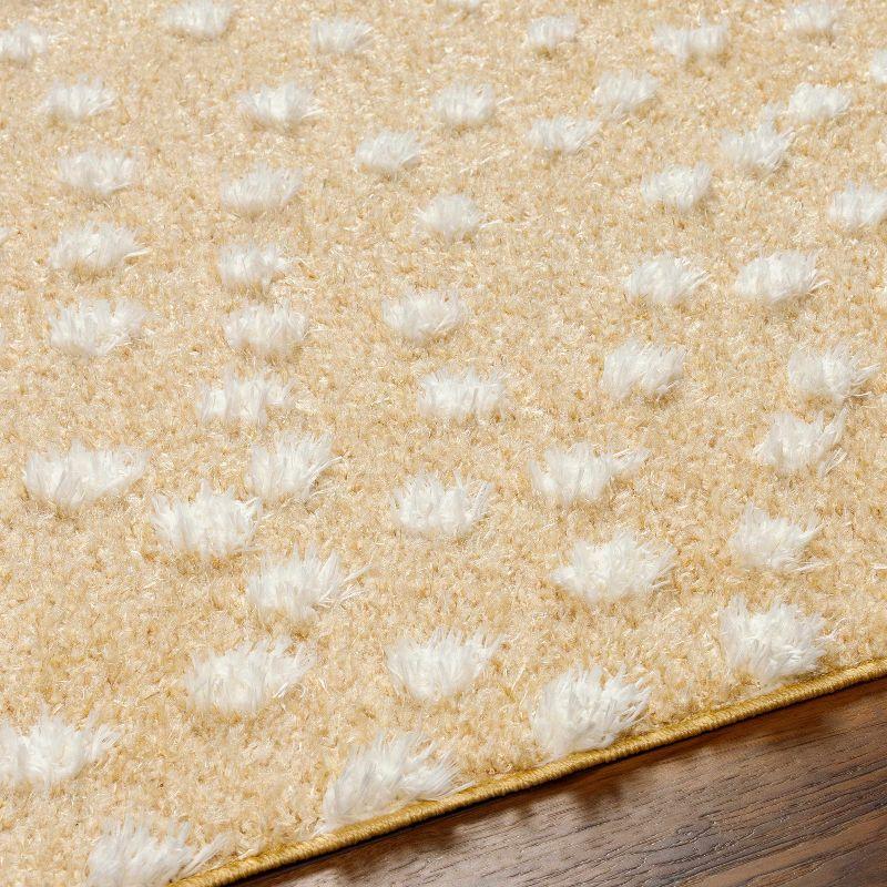 Hauteloom Bernt Beige Polka Dot Area Rug