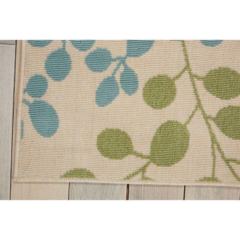 Ivory Caribbean Morning Synthetic 2'6" x 4' Outdoor Area Rug