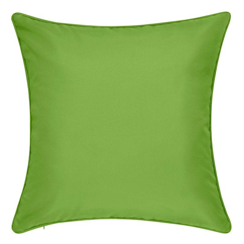 Embroidered Geometric Rattan Throw Pillow 20x20, Weather-Resistant, Zipper - Edie@Home