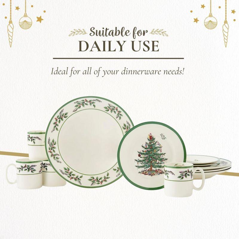 Spode Christmas Tree Holly Holly 12Pc Set