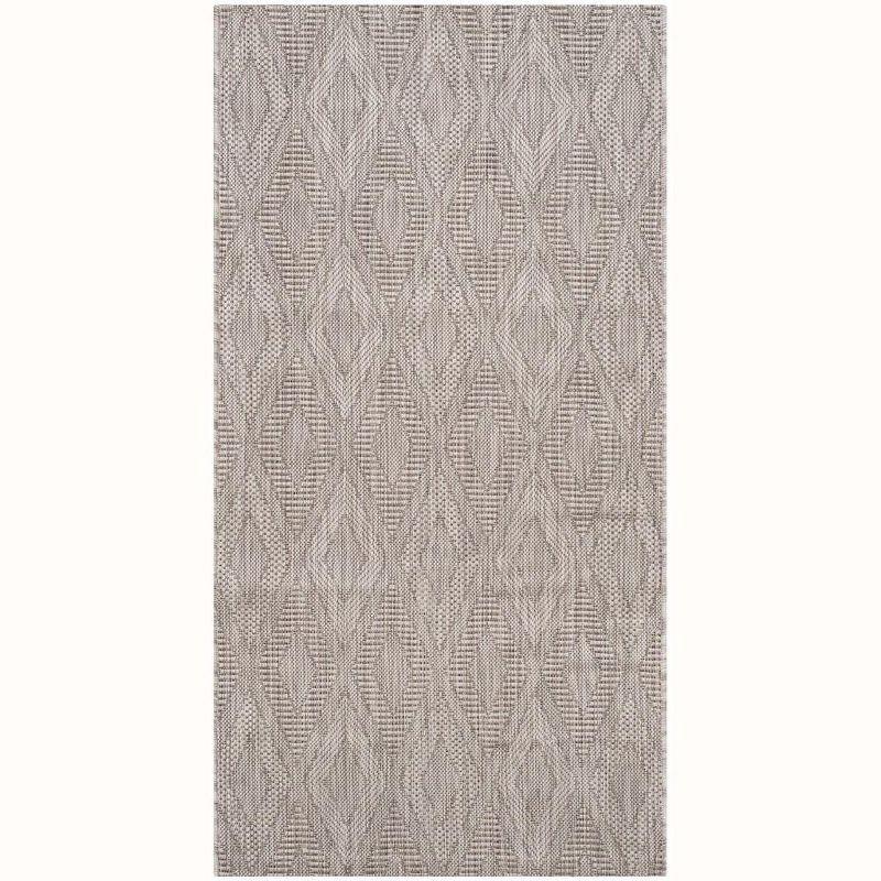 Beige Rectangular Easy-Care Synthetic Area Rug, 31" x 4"