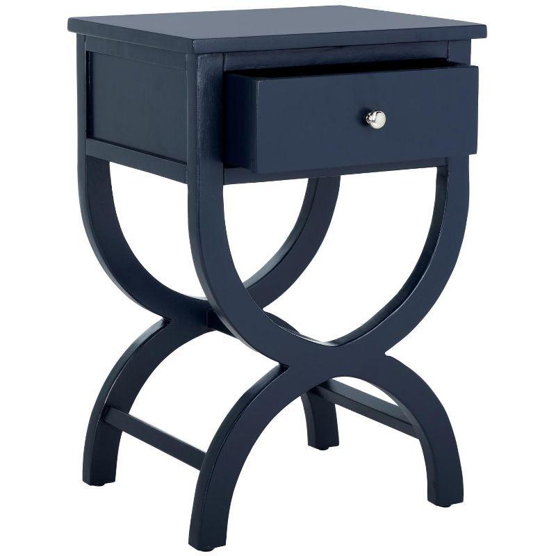 Maxine Accent Table With Storage Drawer - AMH6608G - Navy - Safavieh Couture