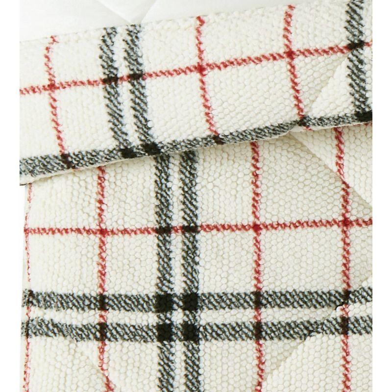 London Fog Popcorn Plaid Plush Throw