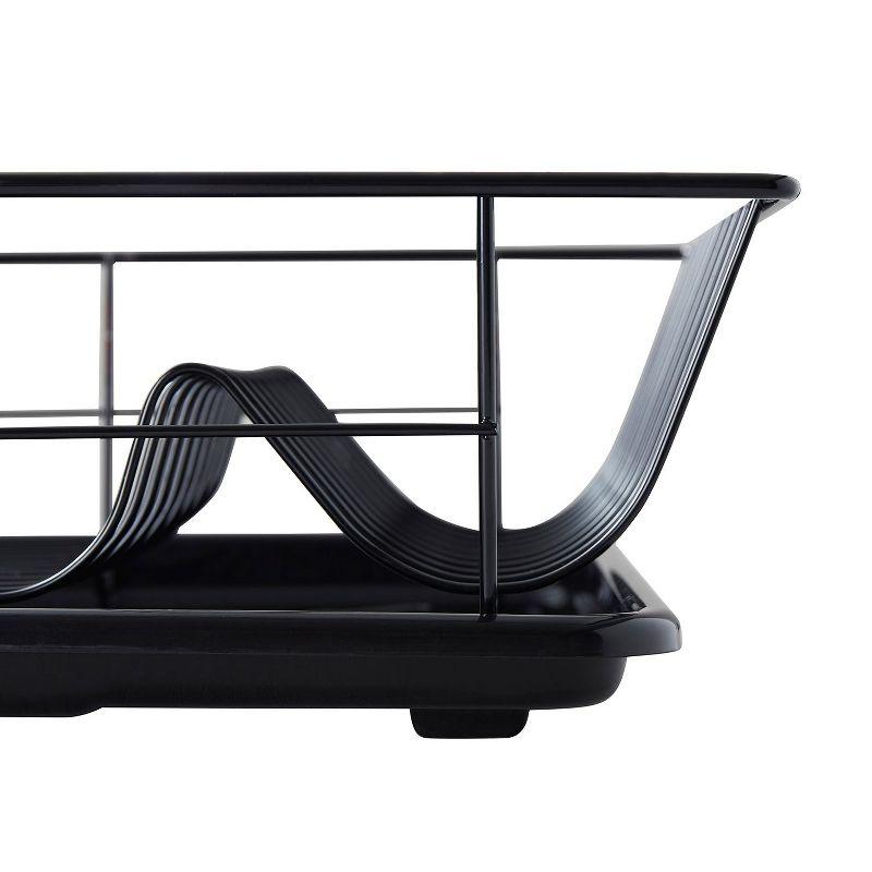 Steel 3-Piece Large Dish Drainer, Black