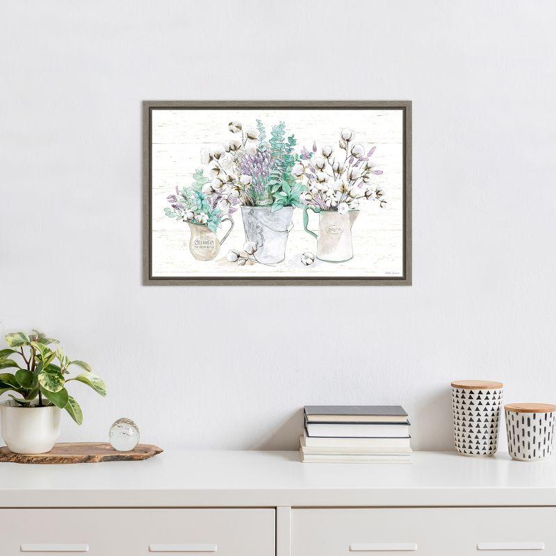 Amanti Art Farmhouse Cotton I by Beth Grove Canvas Wall Art Print Framed 23-in. x 16-in.