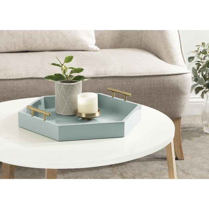 Kate and Laurel Lipton Narrow Rectangle Wood Accent Tray