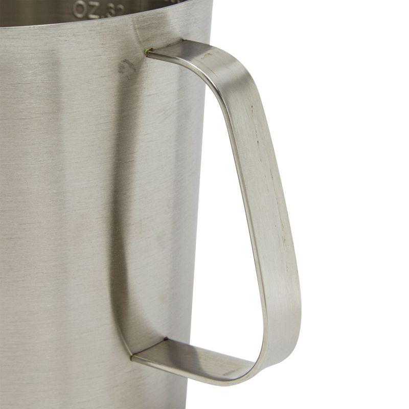 Juvale 32 oz Stainless Steel Measuring Cup with Handle, 1000 ml Metal Pitcher with Ounces and Milliliters Marking