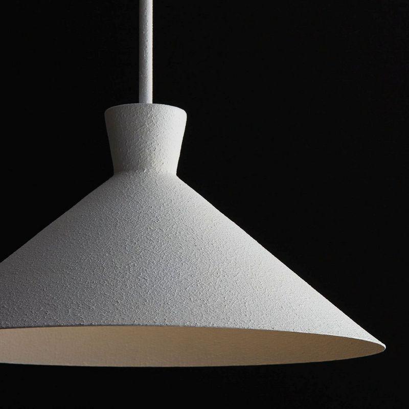 Paloma 1 - Light Textured White Cone Pendant