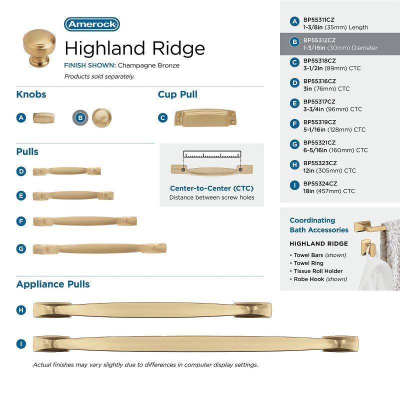 Amerock Highland Ridge 1 3/16" Diameter Mushroom Knob & Reviews | Wayfair