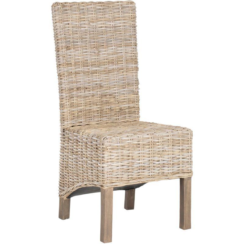 Transitional Natural Unfinished Wood & Cane 20" Side Chair