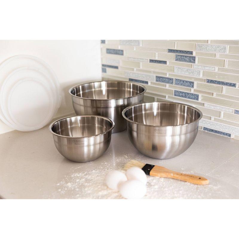 Cuisinart 3-Piece Stainless Steel Mixing Bowl Set with Lids