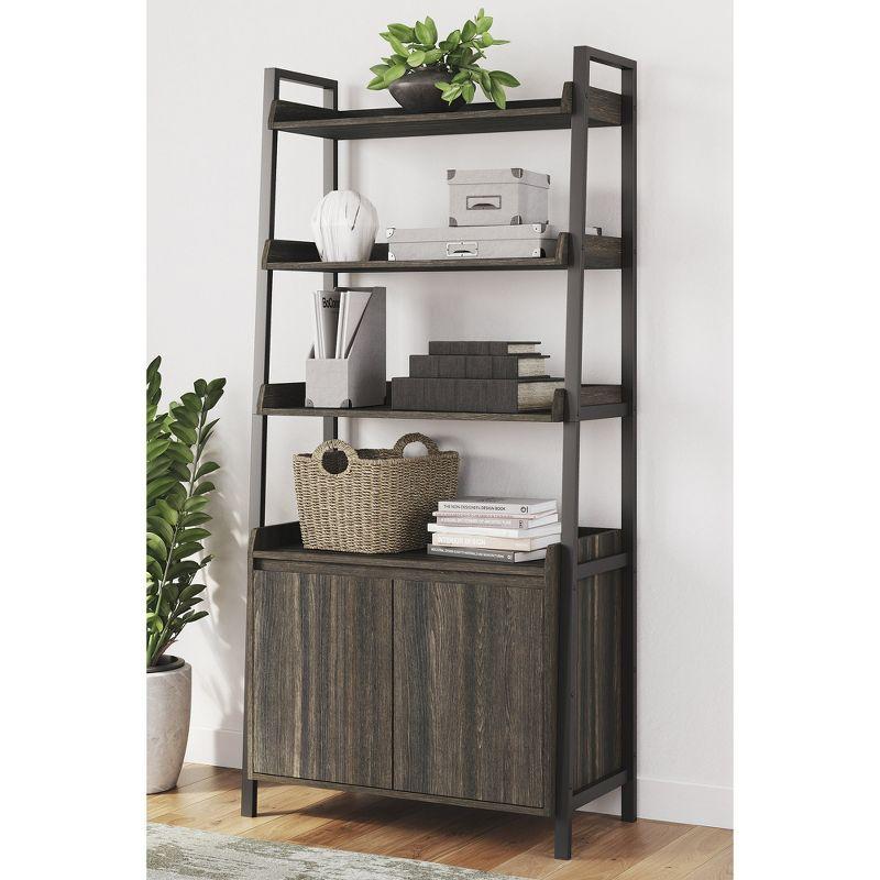 Signature Design by Ashley Contemporary Zendex 72" Bookcase, Dark Brown