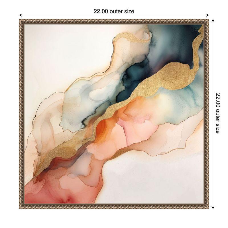 Amanti Art Abstracted Radiance I by Irena Orlov Canvas Wall Art Print Framed 22-in. W x 22-in. H.