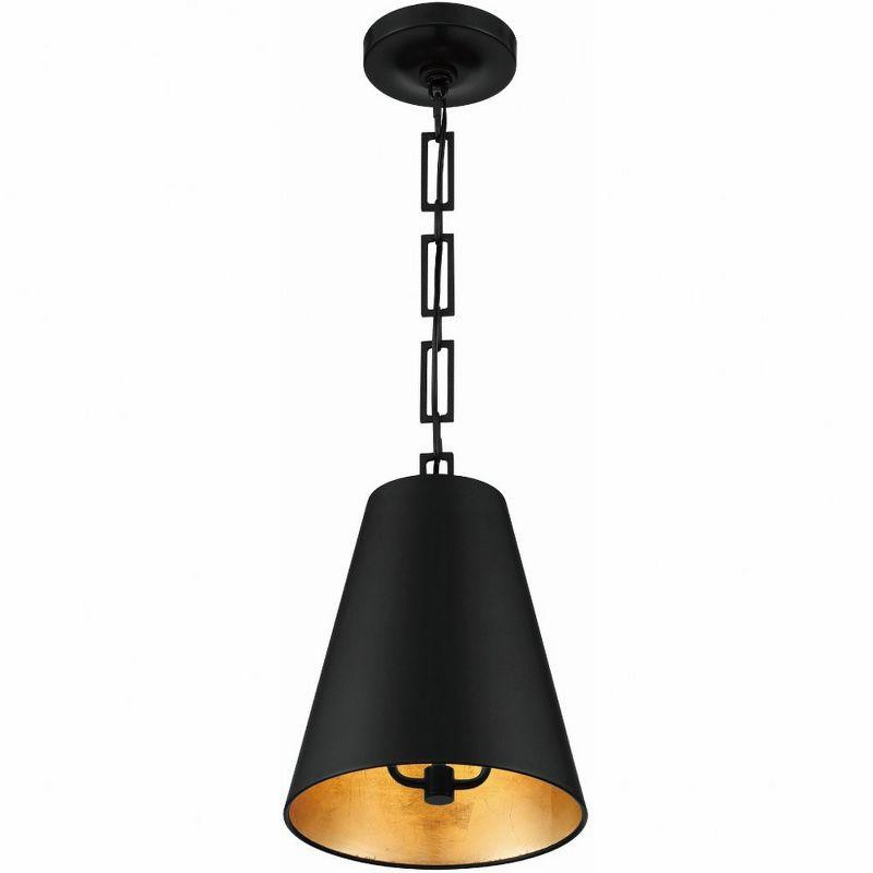 Crystorama Lighting Alston 2 - Light Chandelier in  Matte Black/Antique Gold